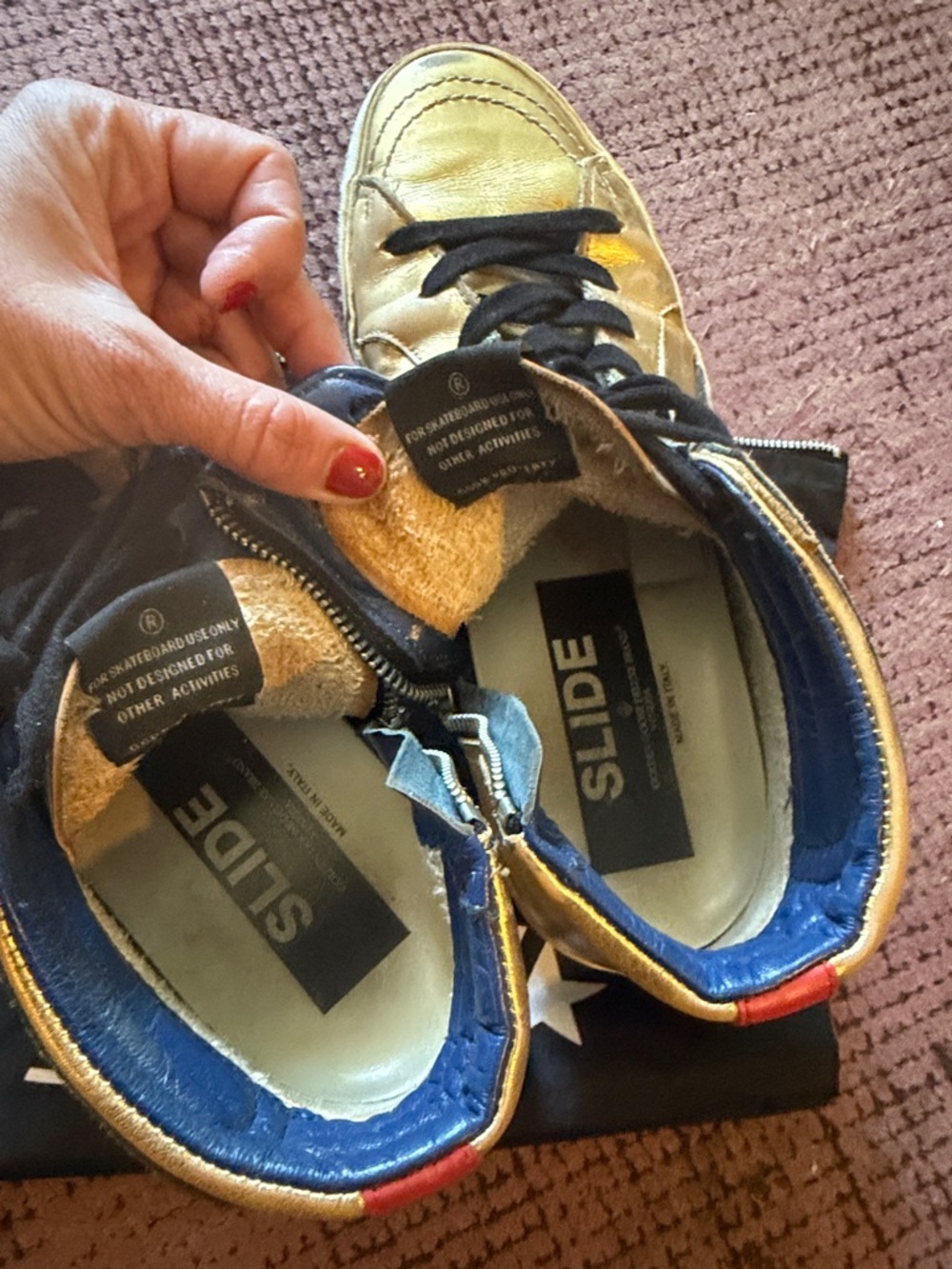 Golden Goose GGDB-SLIDE Gold size 10/40 - Picture 6 of 7